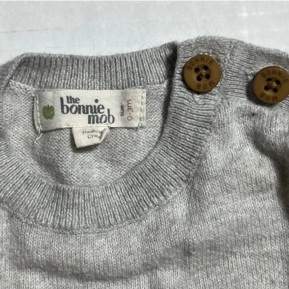 The Bonnie Mob soft cotton/cashmere deer romper 0-3 months heirloom quality